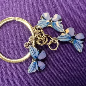 Blue Butterfly Keyring