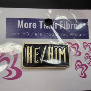 He/him Badge