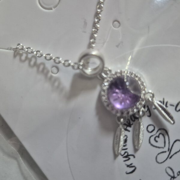AZD Amethyst Dreamcatcher Pendant
